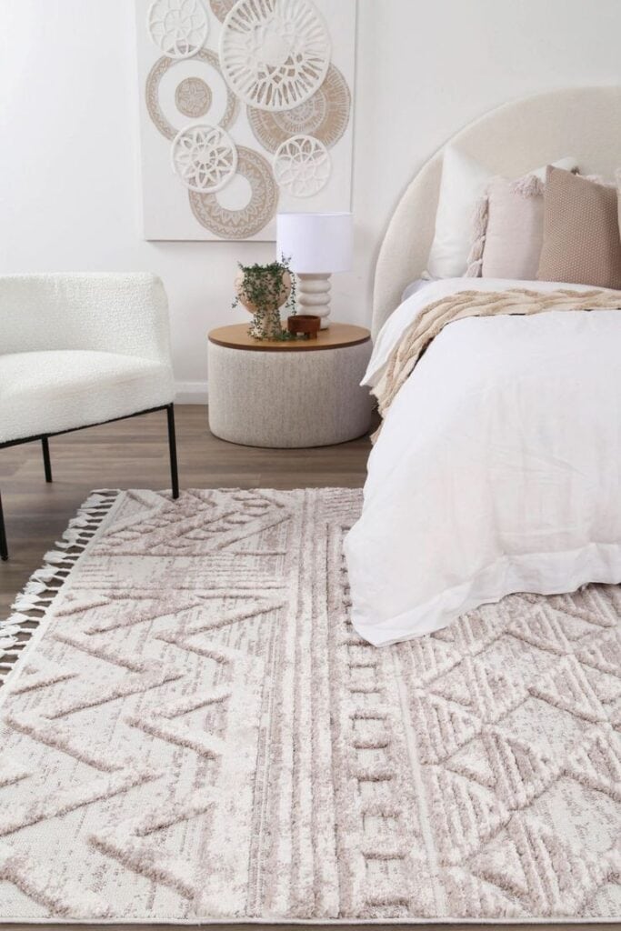 bohemian textured rug