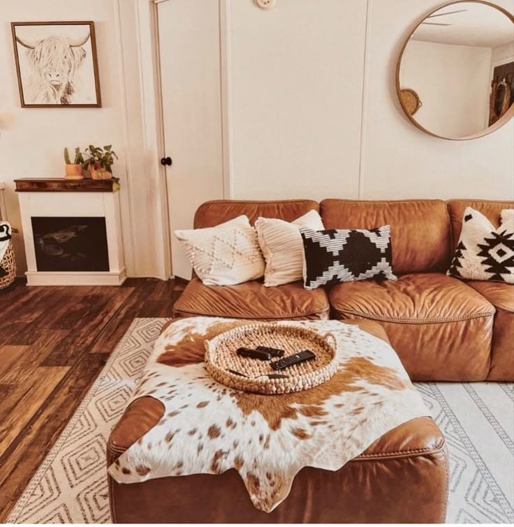 western boho living room decor