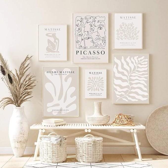 beige wall art set