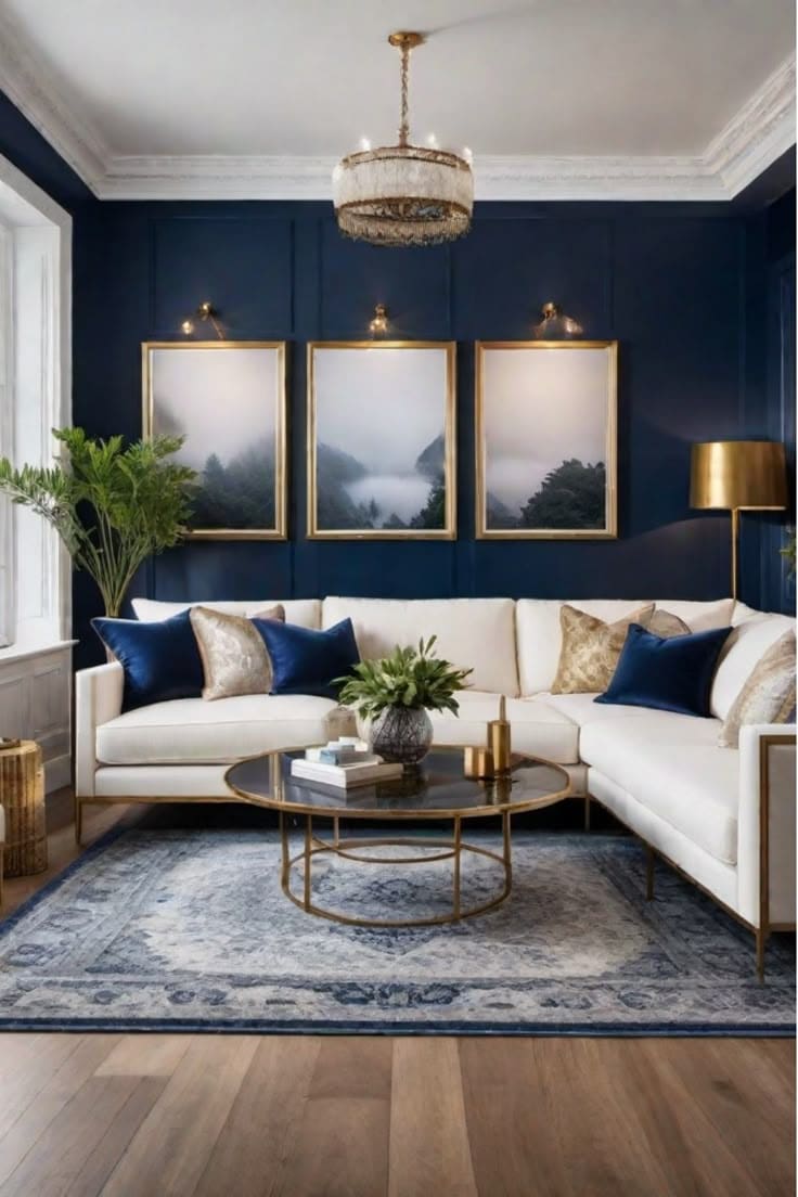 16 Stunning Navy and Grey Living Room Ideas That Wow - Budget Home Haven