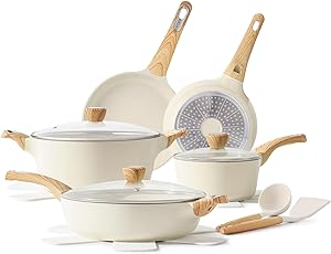 white pots and pans set