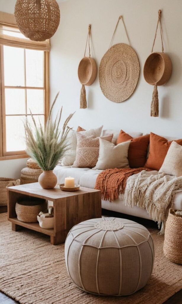 western boho living room decor