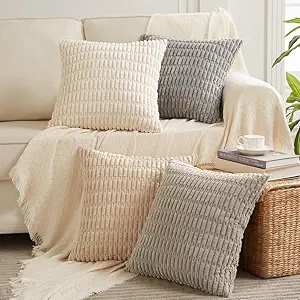 neutral tones throw pillow set First Apartment Essentials Checklist