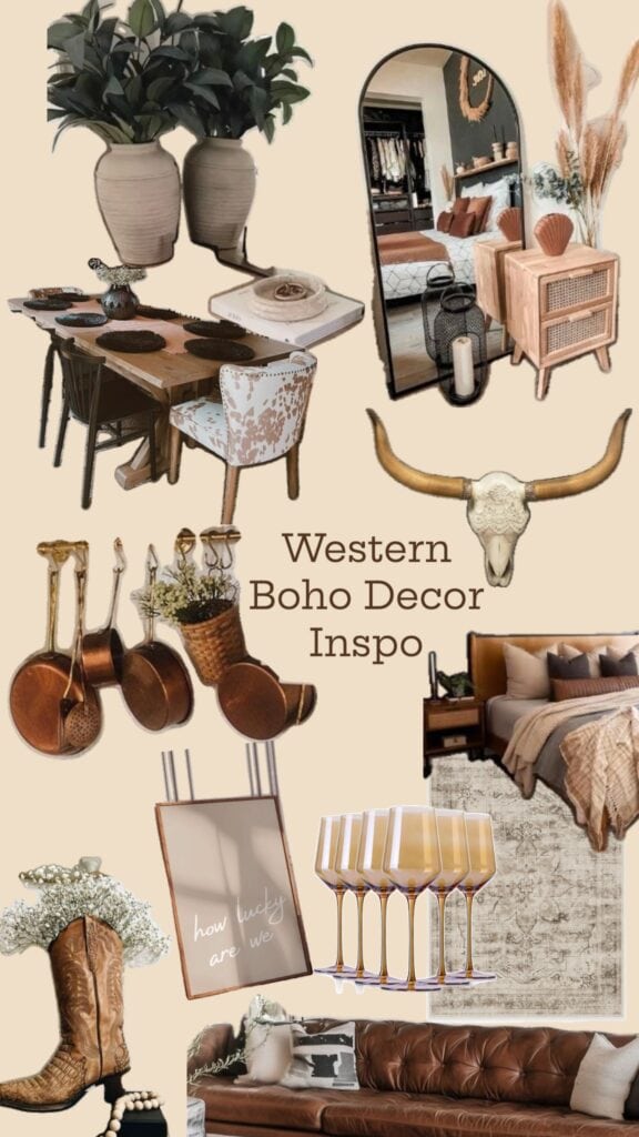 western boho living room decor