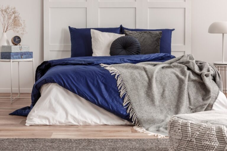 bedroom ideas blue and grey